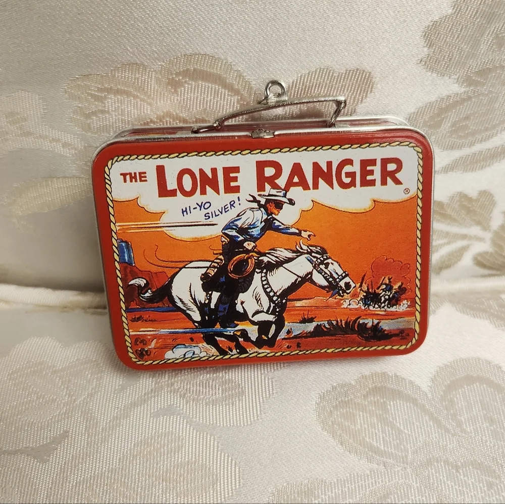 Hallmark Keepsake Ornaments Lot Tin Hot Air Balloon 1930 Biplane Lone Ranger